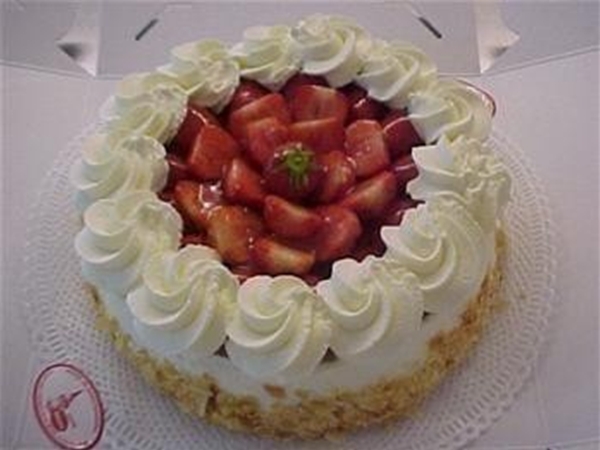 Aardbeientaart rand slagroom